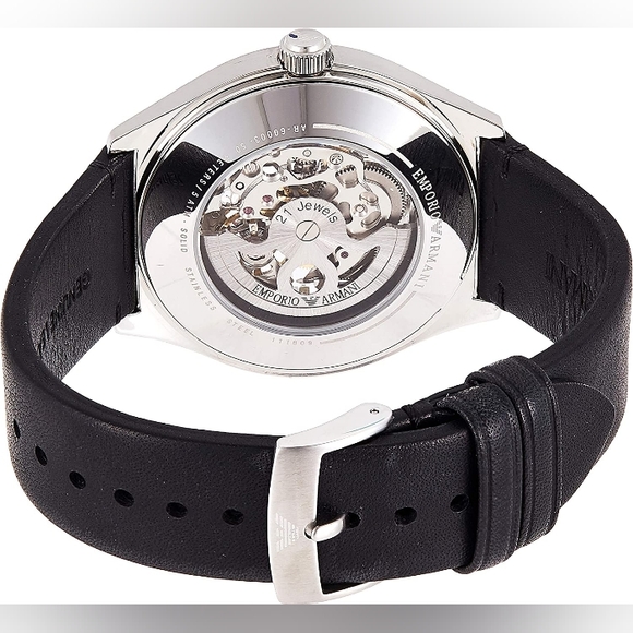 EMPORIO ARMANI Meccanico AR60003 Skeleton Dial Men's Automatic Watch Authentic - Picture 4 of 6